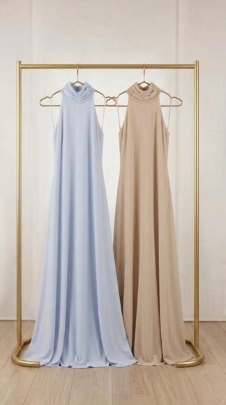 Vestido Crepe Seda Forrado